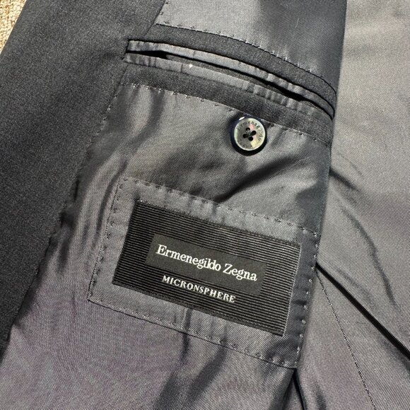 Ermenegildo Zegna MICCHA 221225 Mila Suit Jacket Dark Grey Micronsphere 46L 56L - Picture 9 of 16